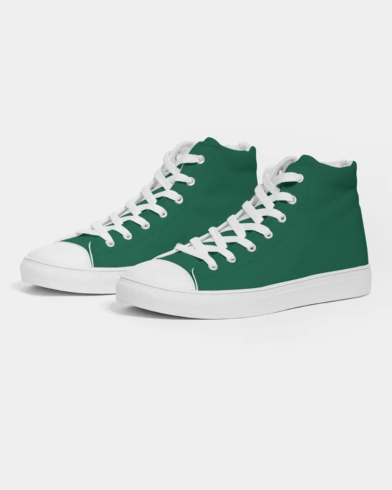 Medium Dark Cool Green Men's High-top Canvas Sneakers | Men's | Medium Dark Pure Cool Green | C100M0Y75K60
