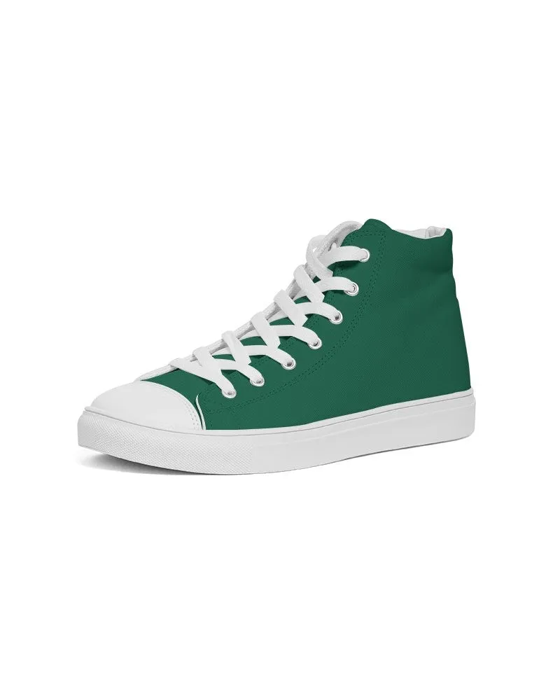 Medium Dark Cool Green Men's High-top Canvas Sneakers | Men's | Medium Dark Pure Cool Green | C100M0Y75K60