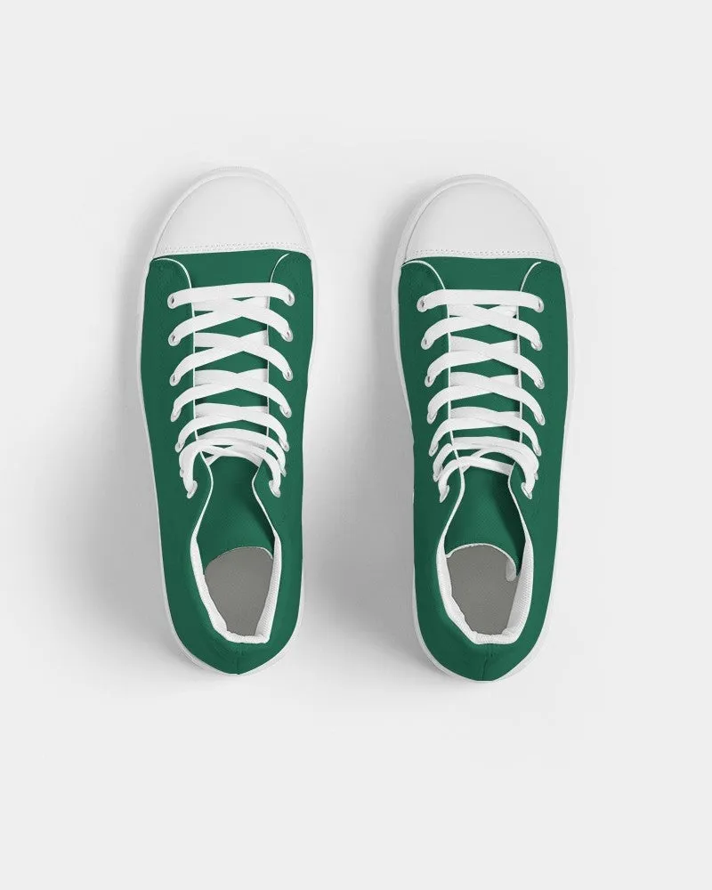 Medium Dark Cool Green Men's High-top Canvas Sneakers | Men's | Medium Dark Pure Cool Green | C100M0Y75K60