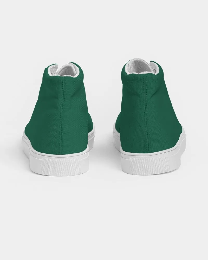 Medium Dark Cool Green Men's High-top Canvas Sneakers | Men's | Medium Dark Pure Cool Green | C100M0Y75K60