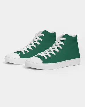 Medium Dark Cool Green Men's High-top Canvas Sneakers | Men's | Medium Dark Pure Cool Green | C100M0Y75K60