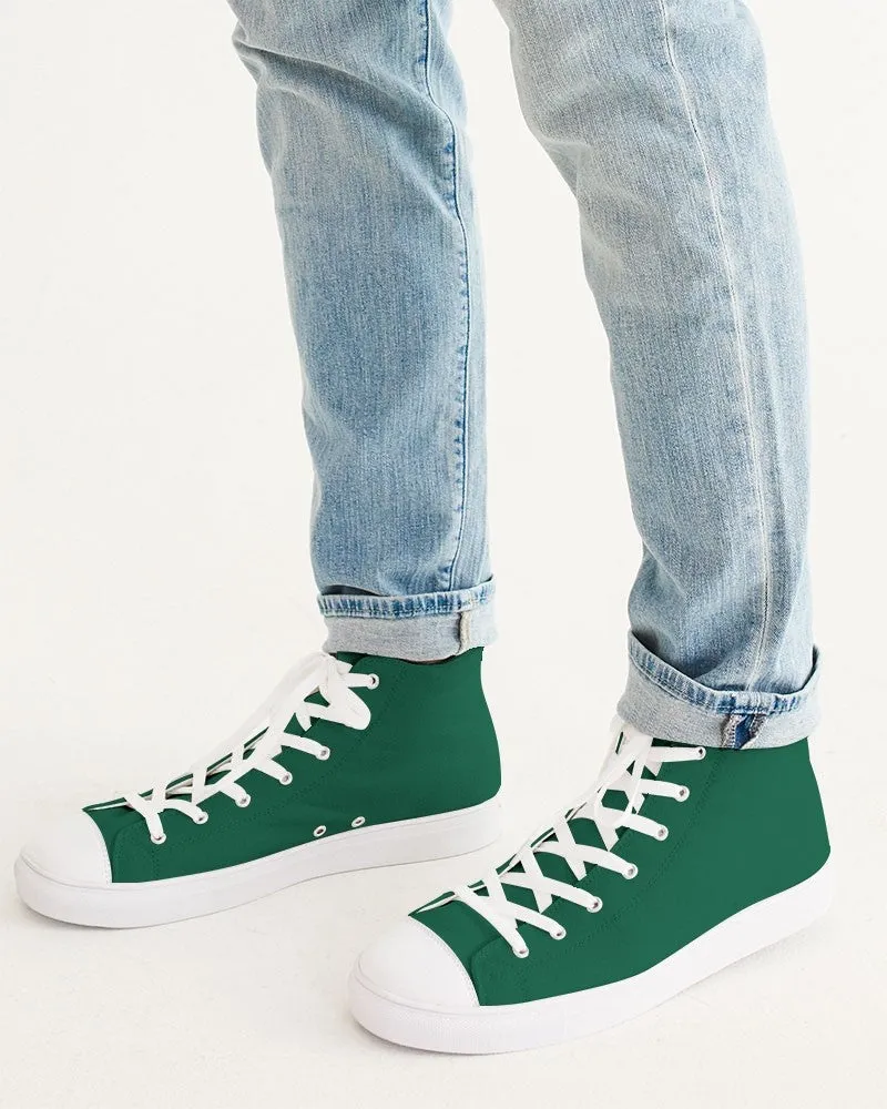 Medium Dark Cool Green Men's High-top Canvas Sneakers | Men's | Medium Dark Pure Cool Green | C100M0Y75K60