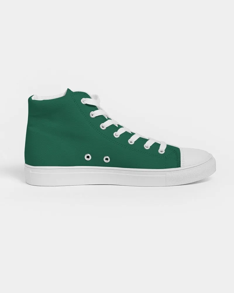 Medium Dark Cool Green Men's High-top Canvas Sneakers | Men's | Medium Dark Pure Cool Green | C100M0Y75K60
