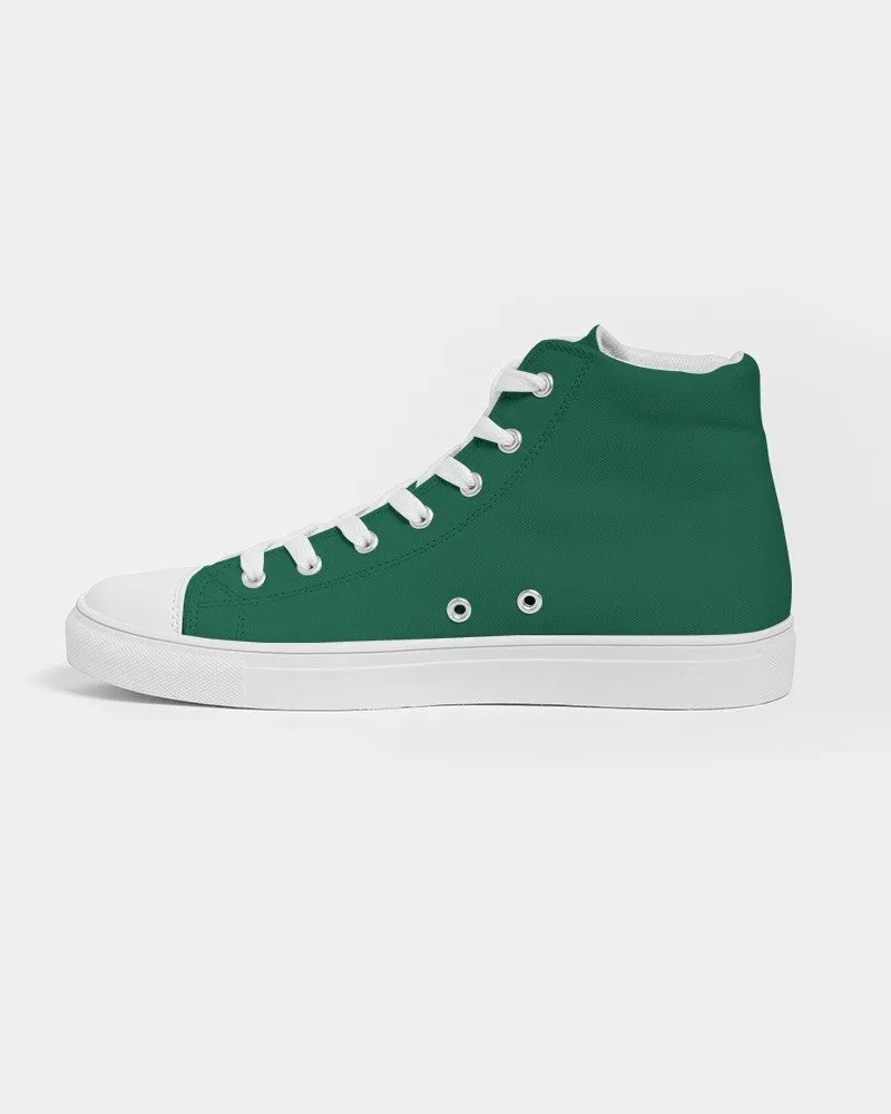 Medium Dark Cool Green Men's High-top Canvas Sneakers | Men's | Medium Dark Pure Cool Green | C100M0Y75K60