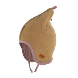 MERINO FLEECE PIXIE HAT - brown