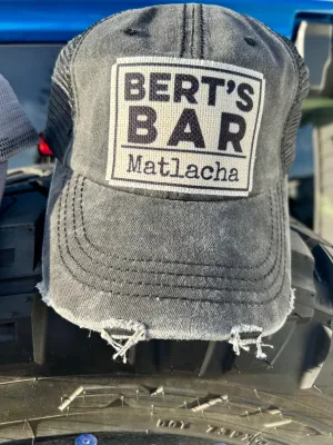 New Bert’s HATS: Black with Black Mesh Unisex