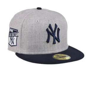 New Era New York Yankees 59Fifty Men's Fitted Hat Grey/Navy Blue