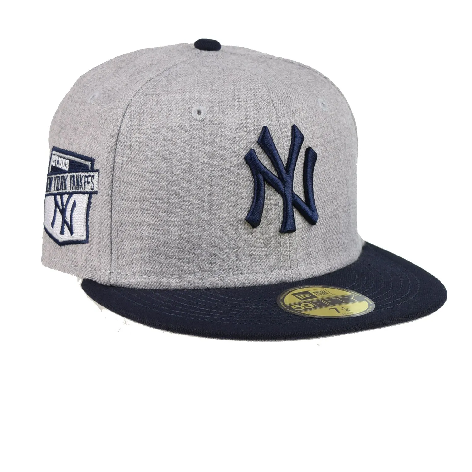 New Era New York Yankees 59Fifty Men's Fitted Hat Grey/Navy Blue