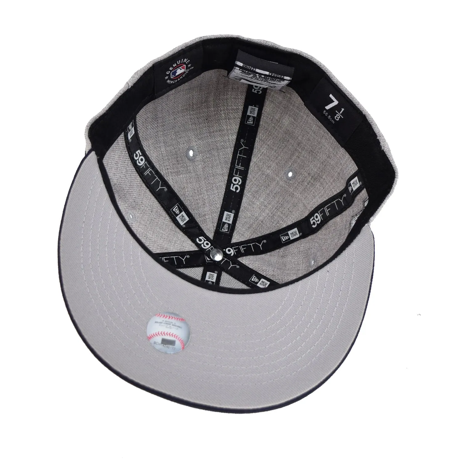 New Era New York Yankees 59Fifty Men's Fitted Hat Grey/Navy Blue