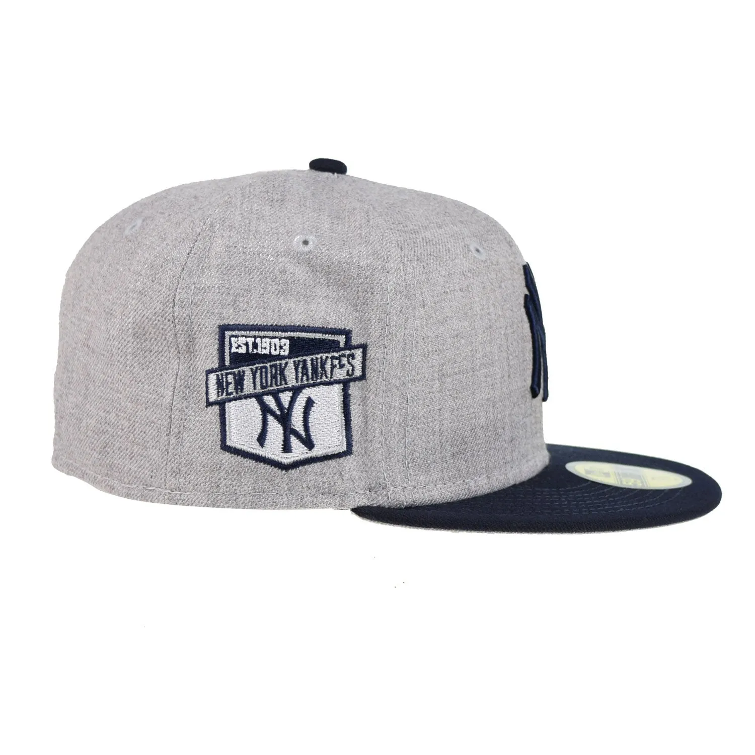 New Era New York Yankees 59Fifty Men's Fitted Hat Grey/Navy Blue