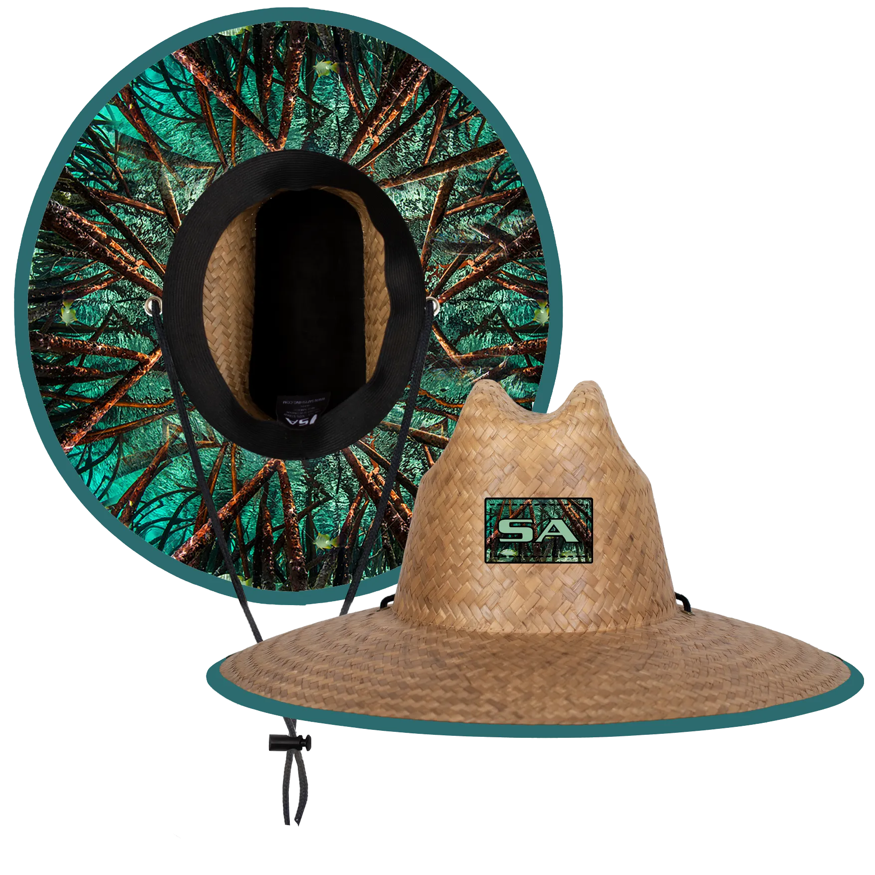 Palms Under Brim Straw Hat | Mangroves