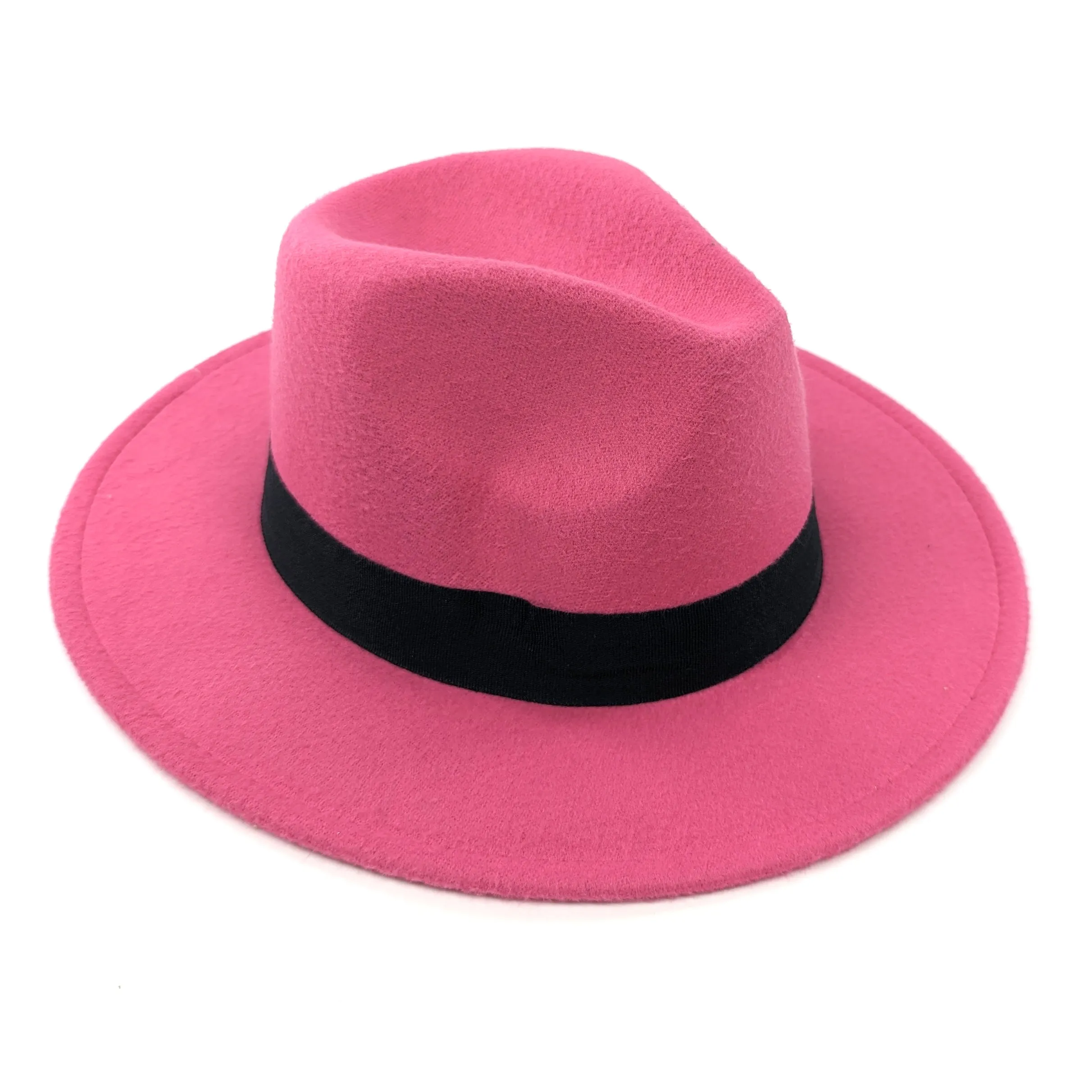 Pink Fedora Hat | Black Band