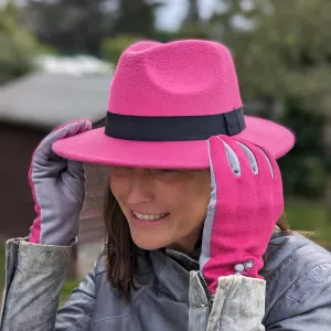 Pink Fedora Hat | Black Band
