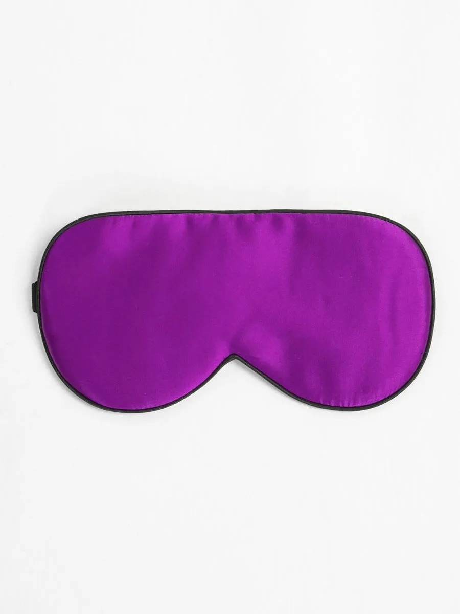Pure Silk Solid Color Elastic Band Sleep Eye Mask