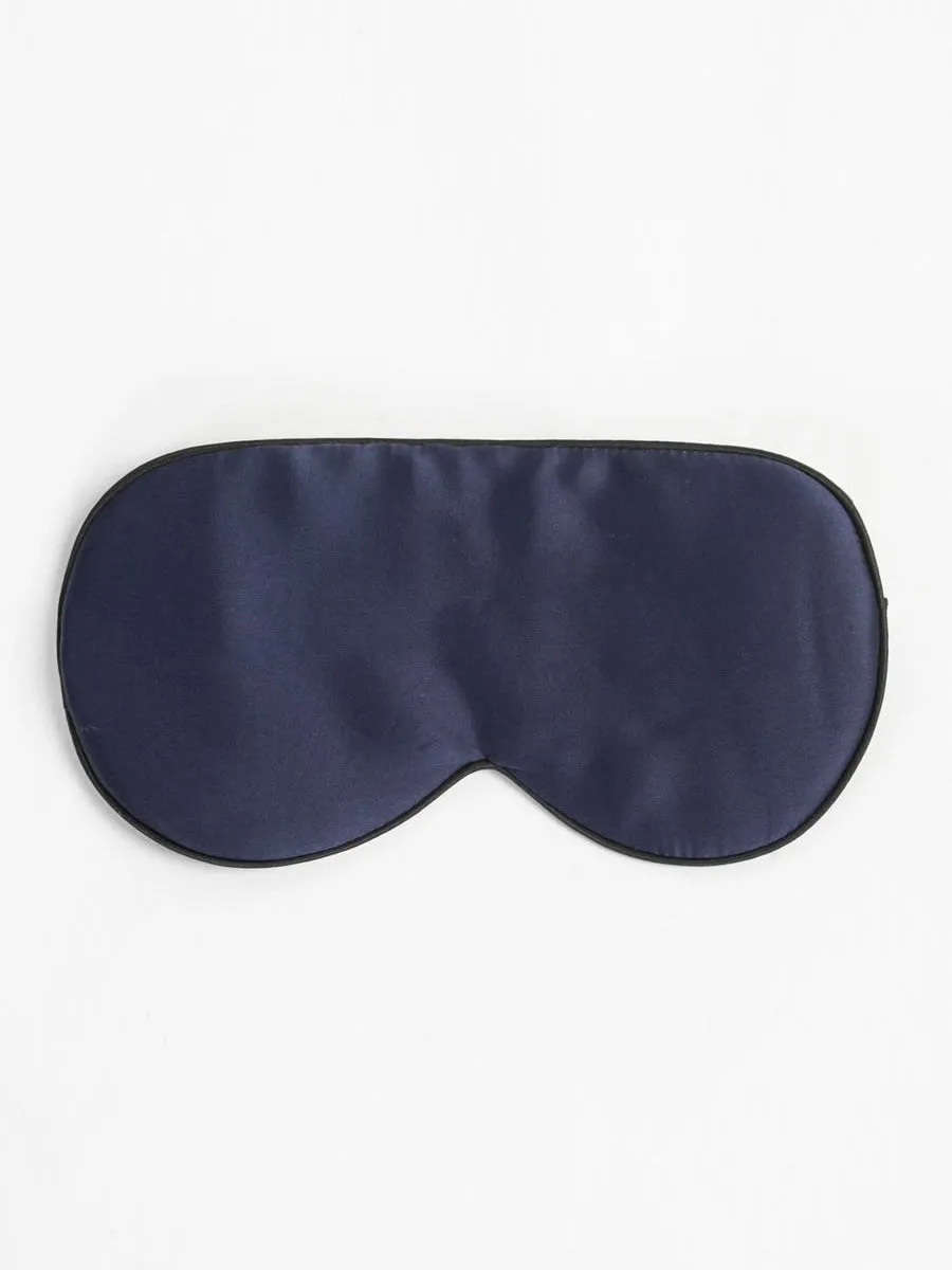 Pure Silk Solid Color Elastic Band Sleep Eye Mask