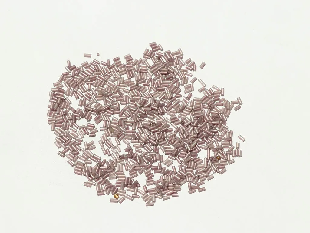 Purple Transparent Pipe / Bugle Glass Seed Beads