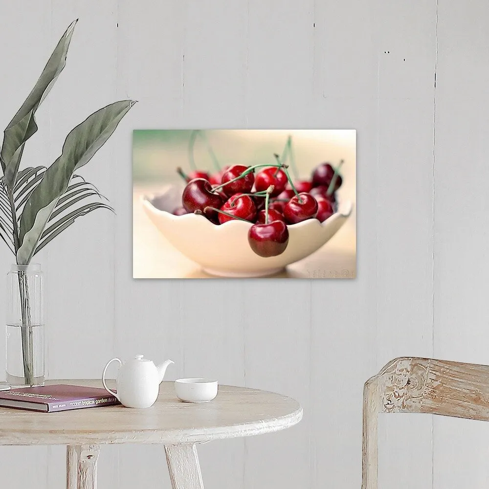 "Bowl of cherries." Canvas Wall Art