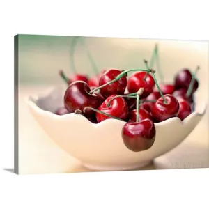"Bowl of cherries." Canvas Wall Art