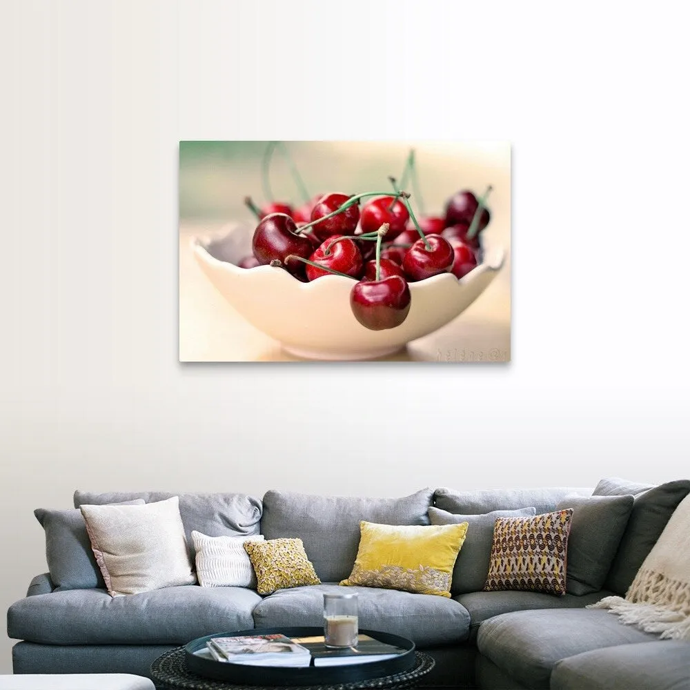 "Bowl of cherries." Canvas Wall Art
