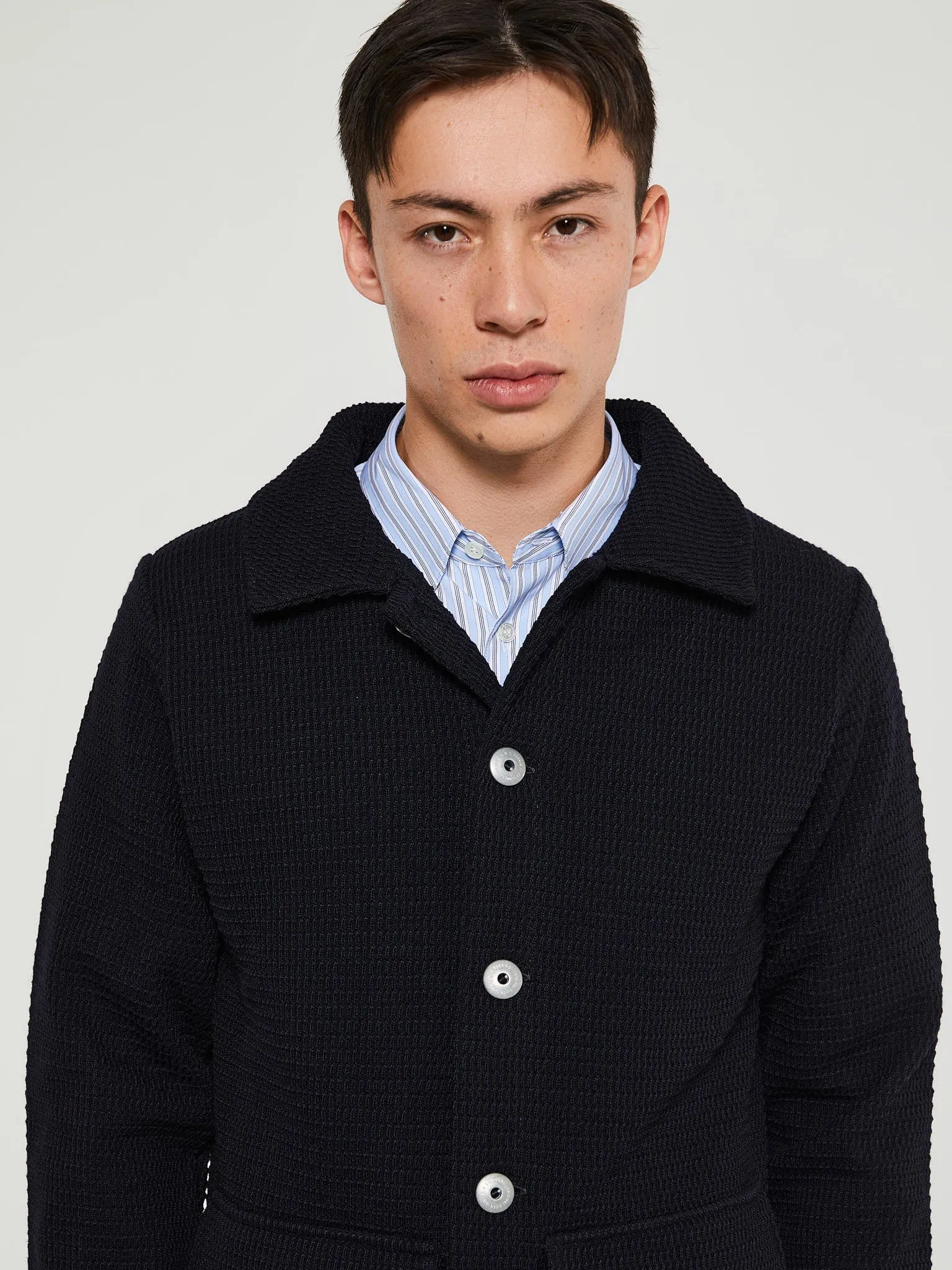 Radial Jacket in Navy Blue