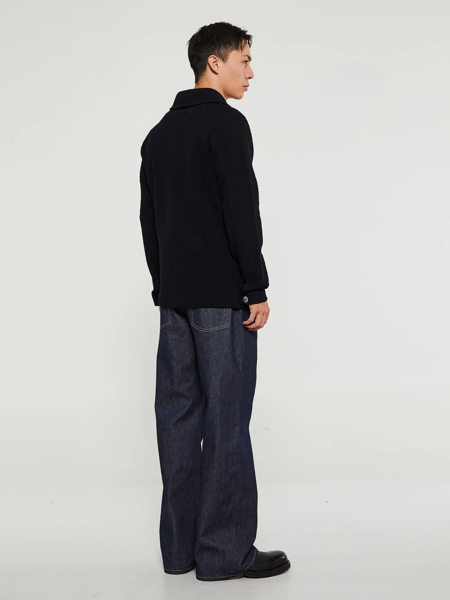 Radial Jacket in Navy Blue