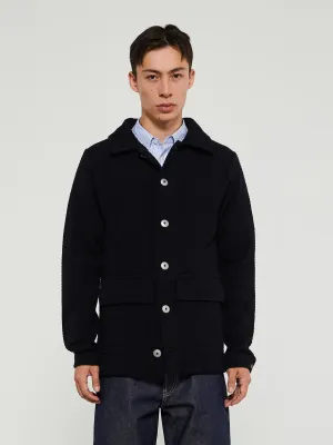 Radial Jacket in Navy Blue