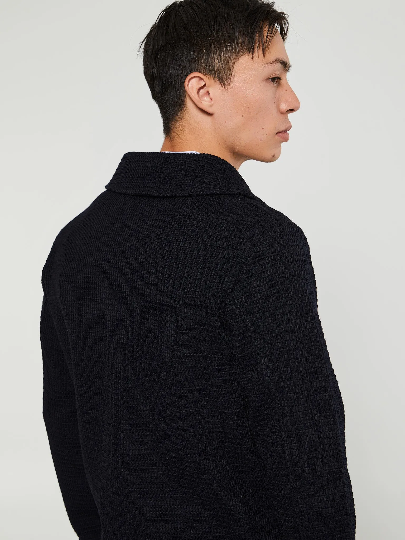 Radial Jacket in Navy Blue