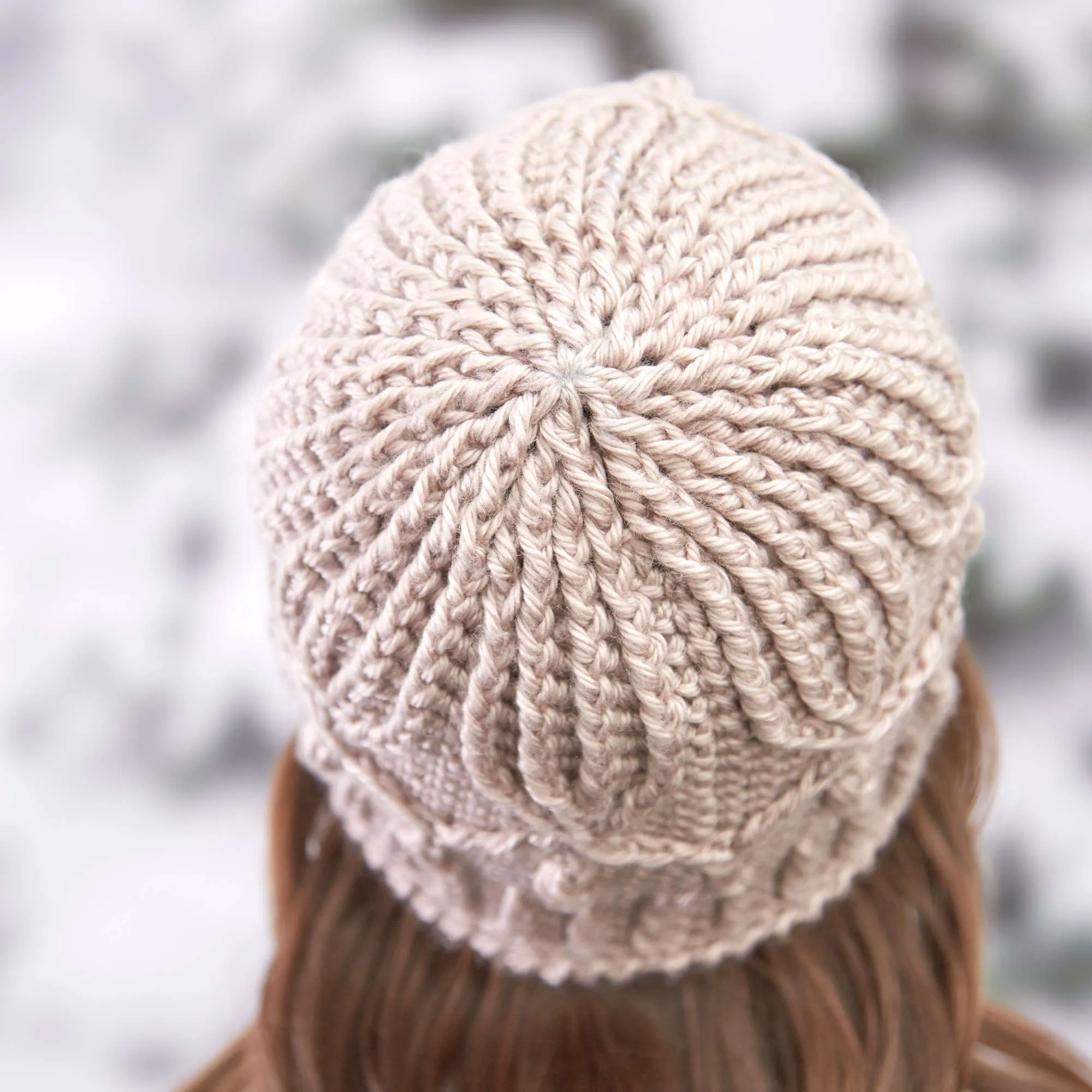 Red Heart Crochet Winter Trellis Hat