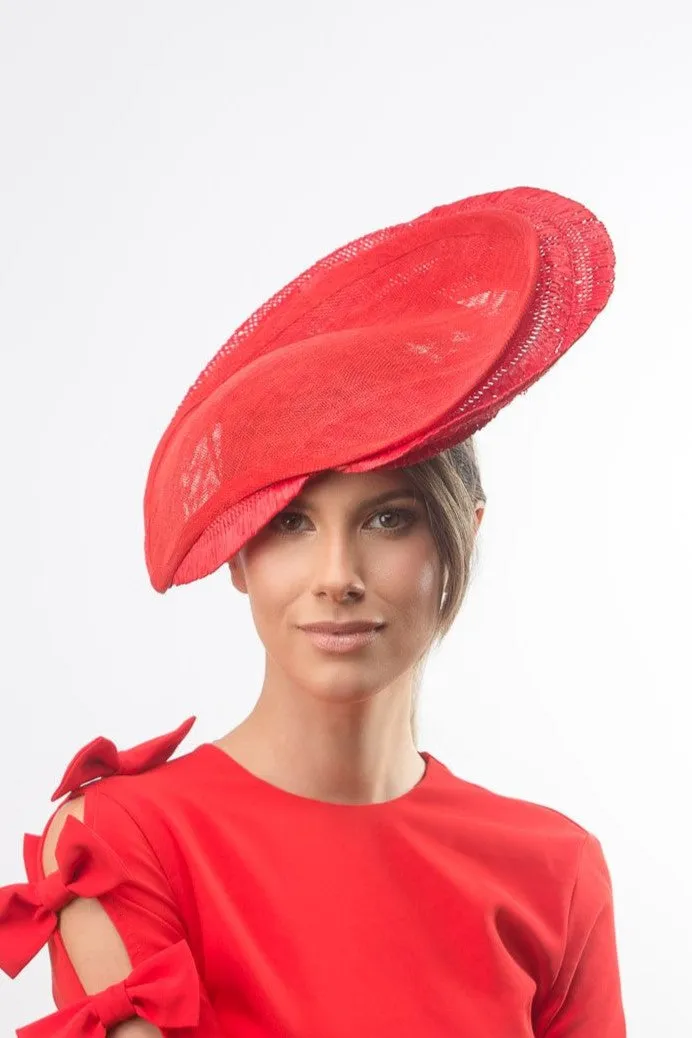 Red Sweeping Platter with Vintage Braid