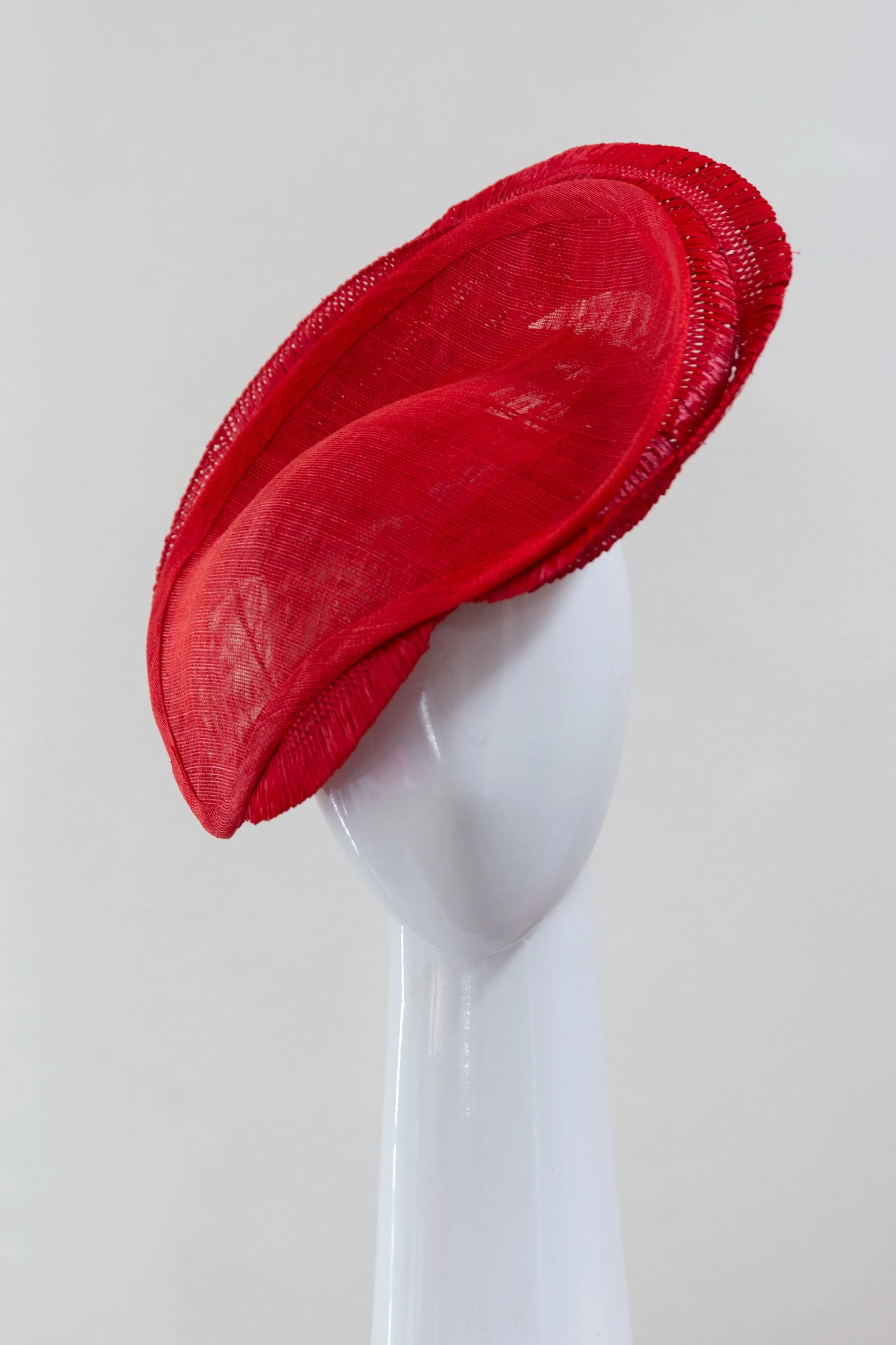 Red Sweeping Platter with Vintage Braid
