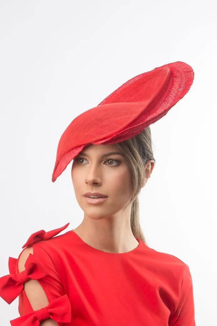 Red Sweeping Platter with Vintage Braid