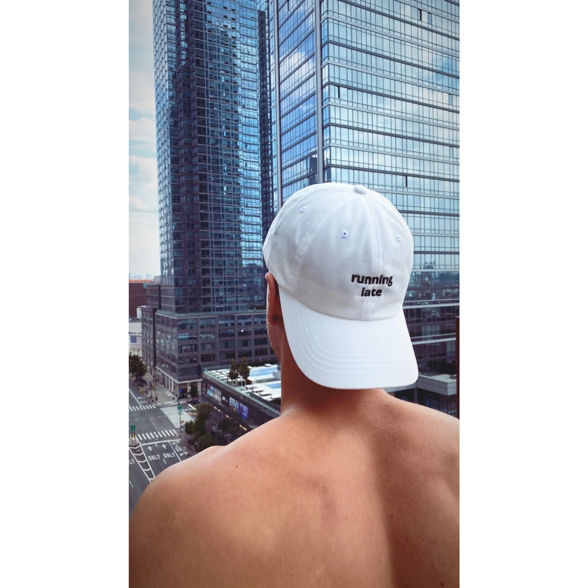 Running Late Dad Hat (White)