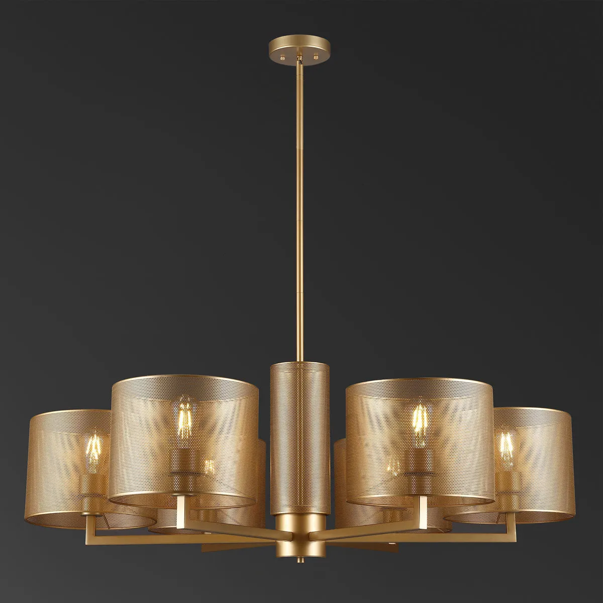 Safavieh Couture Zachaeus Metal 6 Light Chandelier, CTL1052