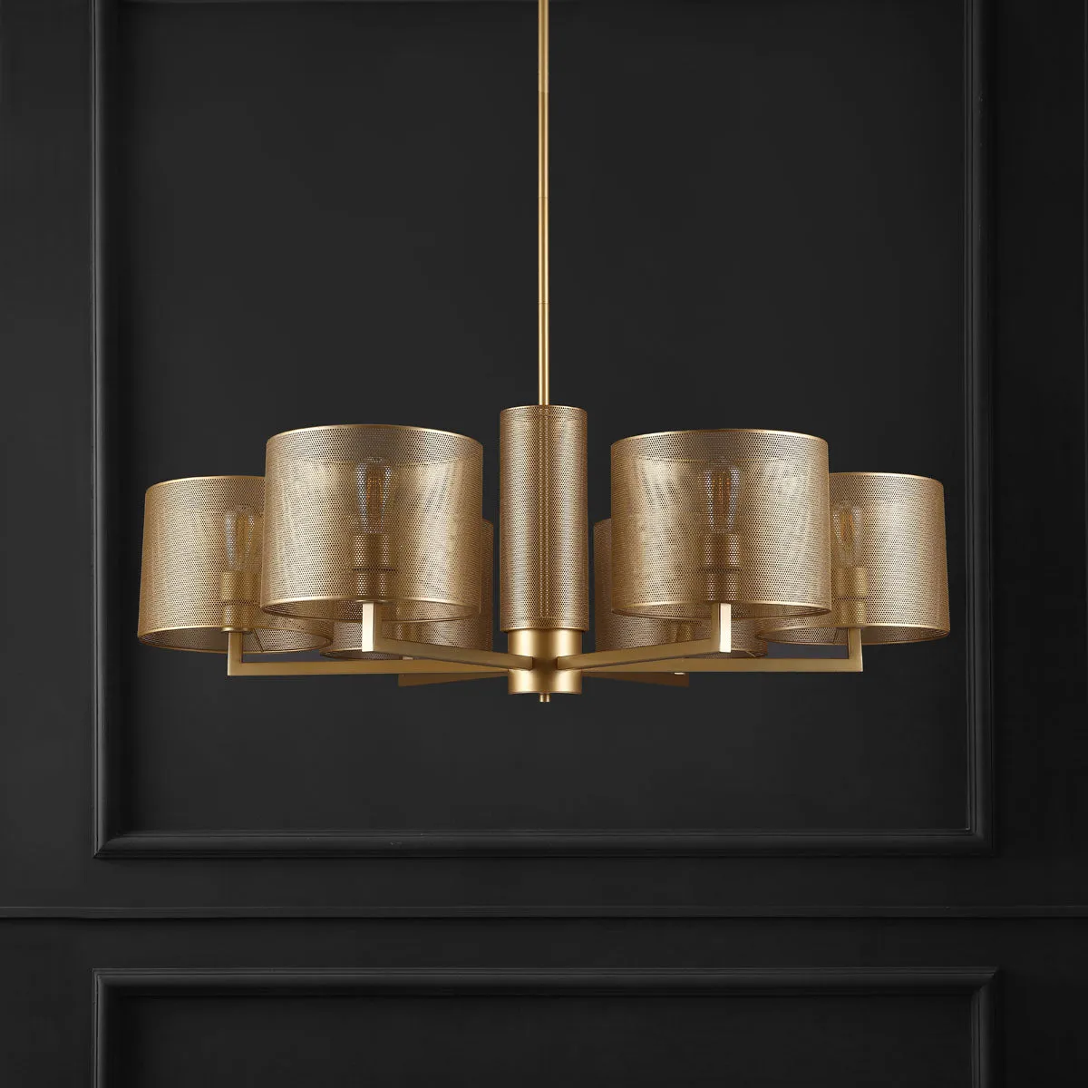 Safavieh Couture Zachaeus Metal 6 Light Chandelier, CTL1052