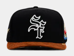 San Francisco Dreams Dont Sleep Snapback Mens Hat (Black/Orange)