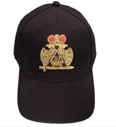 Scottish Rite Wings DOWN 33rd degree Masonic Baseball Cap