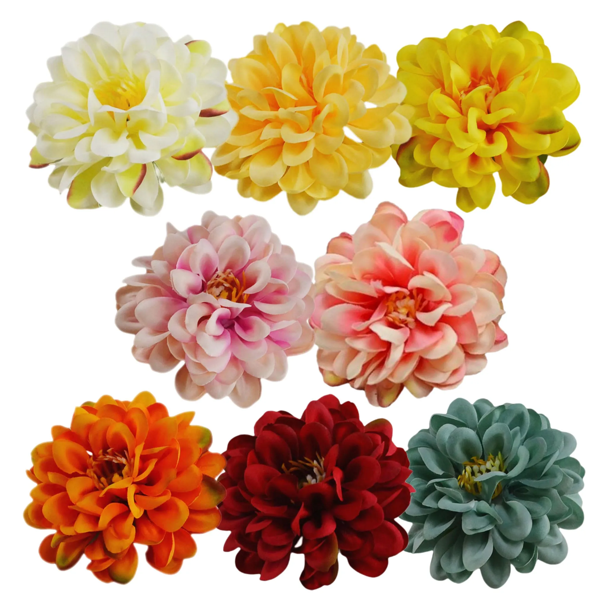 Silk Dahlia Bulk Artificial Flower Small Heads 7cm
