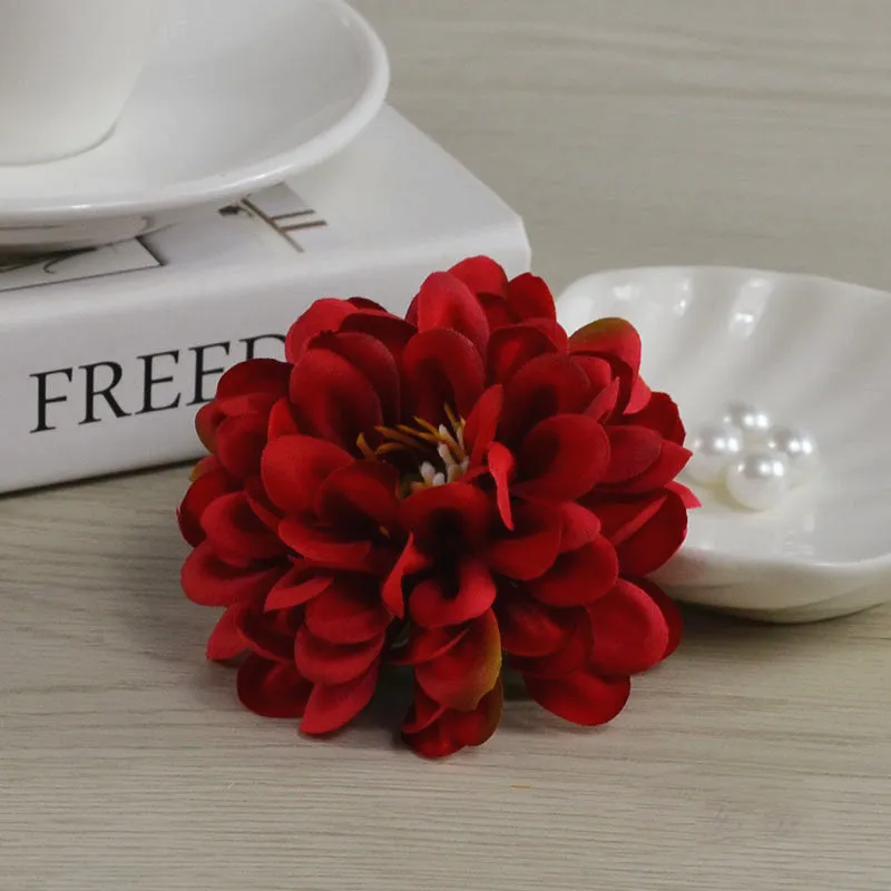 Silk Dahlia Bulk Artificial Flower Small Heads 7cm