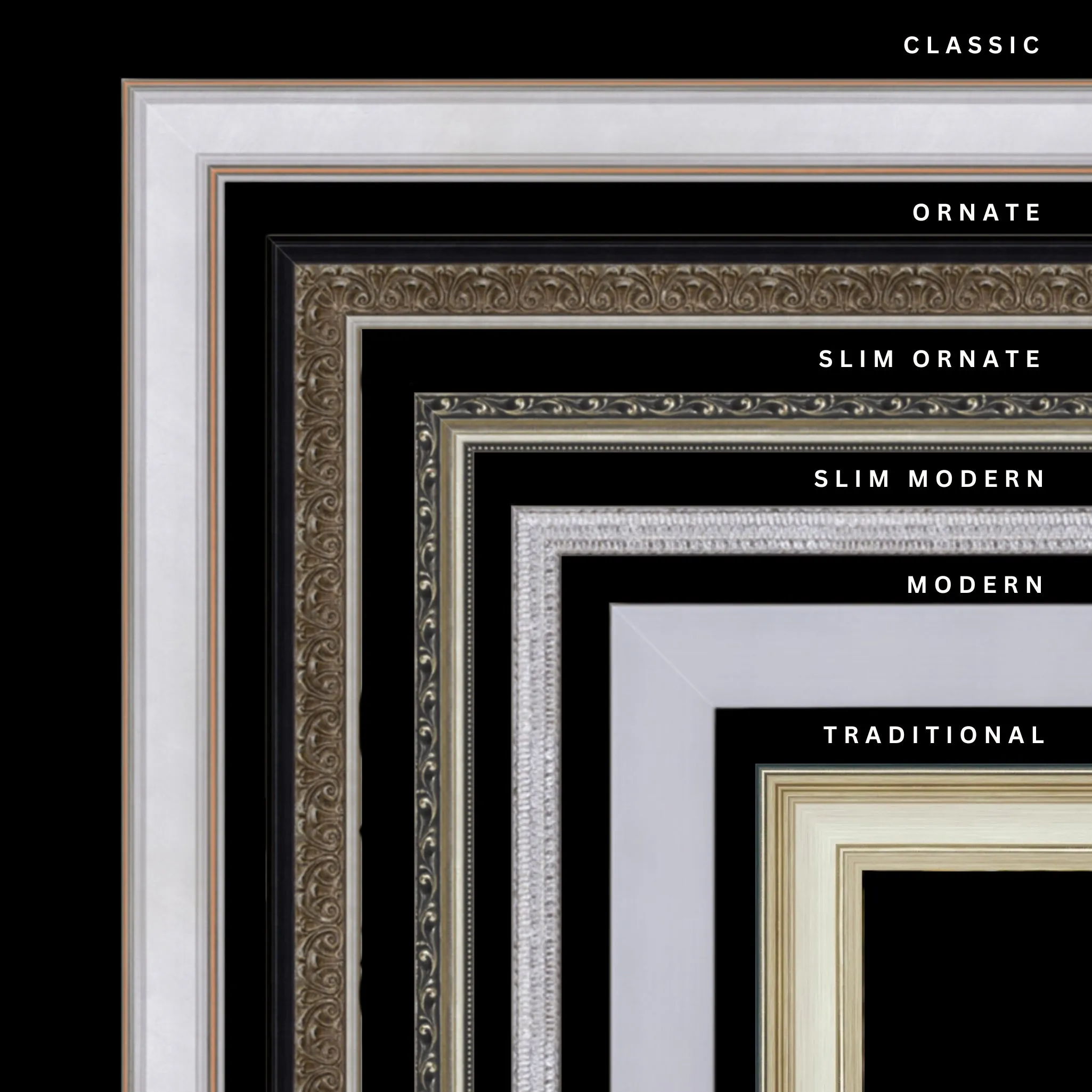 Silver 31x44 Picture Frame Ornate Traditional Classic Antique