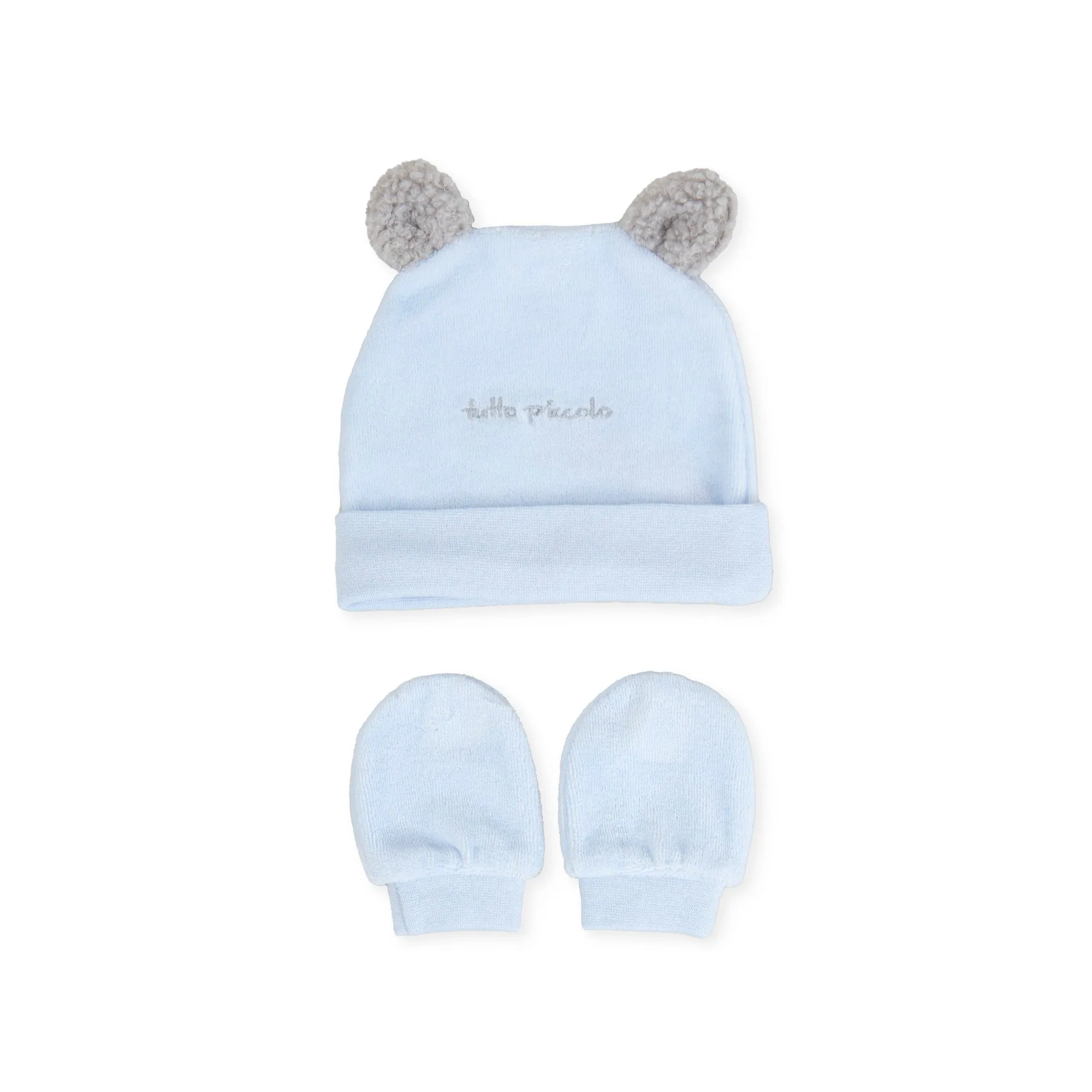SKY BLUE HAT AND MITTENS