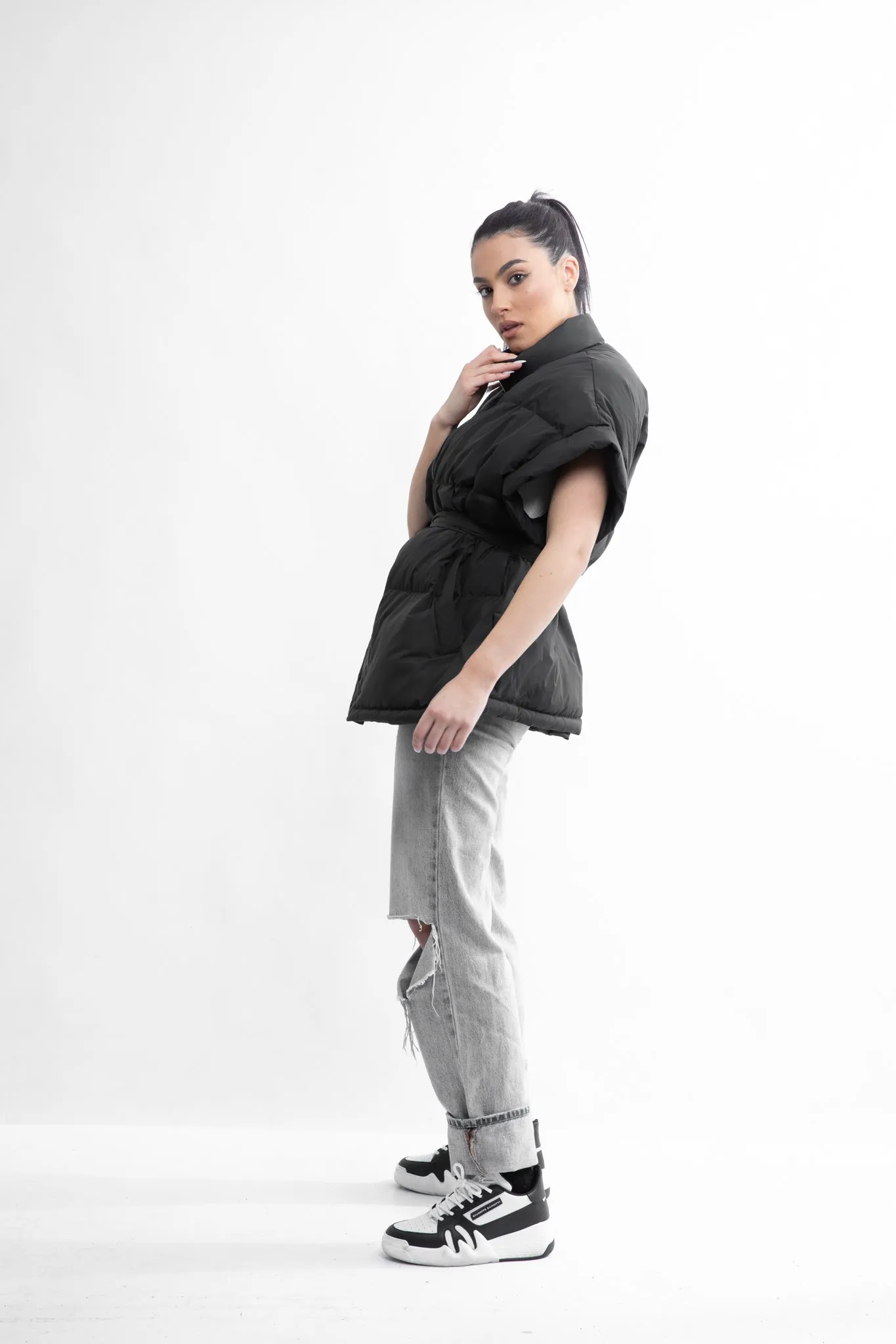 Sleeveless puffer vest | JACKIE