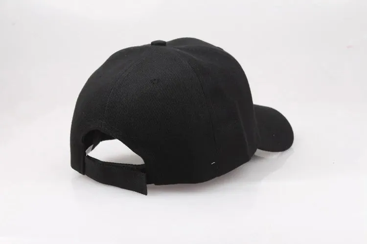 Solid-Color Baseball Cap - Adjustable Strap