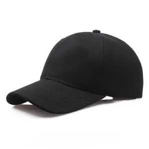 Solid-Color Baseball Cap - Adjustable Strap