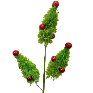 Spray - Yarn Trees Lime Red 28in