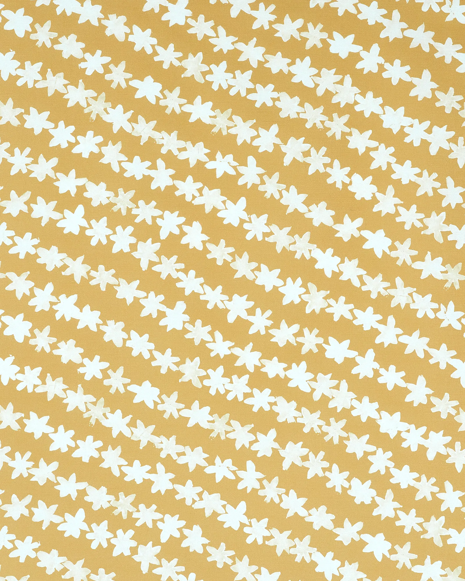 Stamped Garland Fabric in Goldenrod