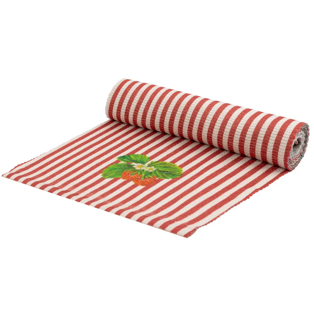 Strawberry Stripes Indoor/Outdoor Table Runner Candy Cane