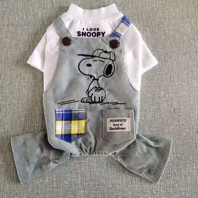 Stylish Snoopy Jumpsuit for French Bulldog