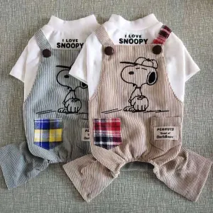 Stylish Snoopy Jumpsuit for French Bulldog