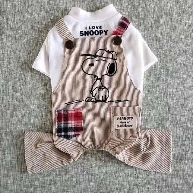 Stylish Snoopy Jumpsuit for French Bulldog