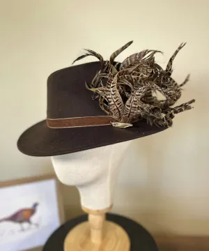 The Isabella in Brown (Pheasant Feather Swirl)